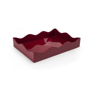 Jade Green Lacquer Tray, Multifunctional Decorative Serving Tray, Luxury Lacquer Serving Tray, Jade Green Handmade Organizer - Product Image 2