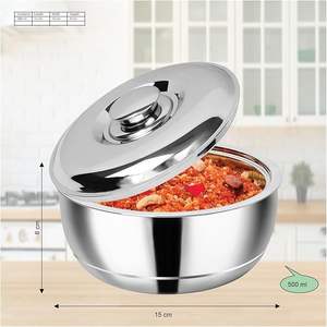 Casserole classique durable en acier inoxydable isolée |   Maintient les aliments au chaud plus longtemps pour les repas en famille et les services de traiteur - Product Image 2