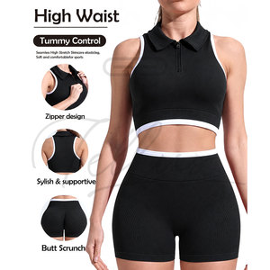 Nuevo Conjunto de Yoga Transpirable Hecho a Medida para Mujer, Top Ventas, Color Liso, Hecho con el Mejor Material, Conjuntos de Yoga OEM - Product Image 6