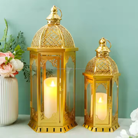 Lanternes à bougies marocaines en métal suspendues, faites à la main, écologiques, décoration de Noël pour la maison, utilisation portable en intérieur