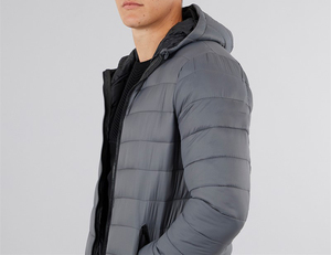 Veste matelassée personnalisée de haute qualité pour hommes, avec logo personnalisé, veste d'hiver décontractée pour hommes avec poches - Product Image 3