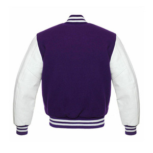 Custom Logo Varsity Jacket <b>Men</b> Royal <b>Blue</b> Wool Body Red Genuine Leather Sleeves Letterman Baseball Bomber Jacket - Product Image 5