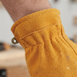 Top-Ranked Reflective Safety Cowhide Split Leather Driving <b>Gloves</b> Comfortable Heat Resistance Flexible Abrasion Resistant Garden - Product Image 5