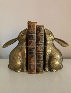 Minimalist Brass <b>Bookends</b> for Shelves and Desks – Sturdy, Decorative, and Perfect for Organizing Books - Product Image 6