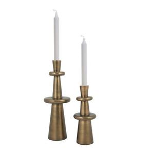 Porte-bougie décoratif en aluminium moulé, doré avec motif noué, support de bougie de qualité supérieure pour table de dîner, décoration de salon et de fête - Product Image 6