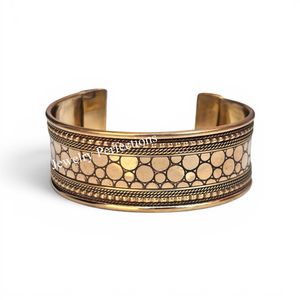 Stylish Modern Solid Brass twisted Handcrafted Pure Brass Floral Designer Wide <b>Cuff</b> <b>Bracelet</b> Adjustable Bangle Gift for women - Product Image 3