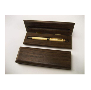 <b>Original</b> Supplier Eco Friendly Single Pen Carved logo Wood Pen Box Elegant Business <b>Gifts</b> Crafts In Wholesale - Product Image 3