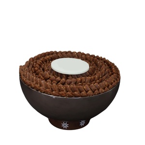 Atractivo tazón de metal para chocolate con asa redonda dorada, tazón para servir dulces para bodas y fiestas, exportación directa de fábrica. - Product Image 2