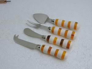 Stainless Steel Cheese Utensil Set 4 Piece Resin Handle Serving Tools Hand Wash Only Food Safe - Product Image 5