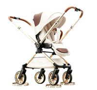 Vente Flash 360 °   Poussette bébé rotative avec 4 roues universelles, légère, pliable, de luxe