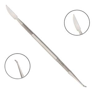 Empujador de Cutículas de Acero Reutilizable con Punta Puntiaguda y Gancho Curvo, Acabado de Alta Calidad, Servicio OEM - Product Image 1