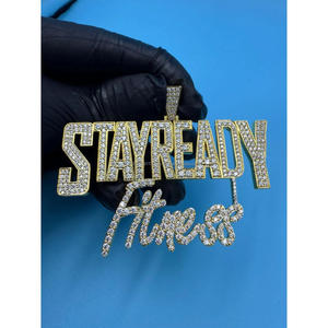 <b>Custom</b> Name Pendant Iced Out Moissanite Diamond Hip Hop Necklace Heart <b>Balloon</b> Luxury Jewelry Gift - Product Image 1