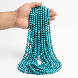 Perles de turquoise en pierre bleue naturelle pour la fabrication de bijoux, service d'échantillonnage artisanal Conifer, fournisseur en gros mondial en vrac - Product Image 1
