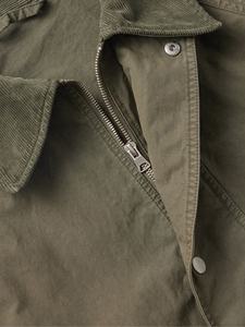 Venta al por mayor 100% algodón sarga hombres trabajo chaqueta personalizada ropa de calle impresa y transpirable chaqueta de mezclilla de lona de los hombres chaqueta de mezclilla - Product Image 4