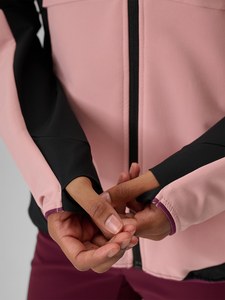 OEM <b>Women's</b> Hooded Softshell <b>Jacket</b> Casual Outdoor Water Resistant Full Zip Utility Pocket Lightweight Performance Outerwear - Product Image 5