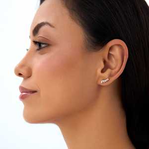 Pendientes de Oro de 14k con Diamante Natural de 0.31ct, Joyería Fina para Mujer, Certificados por Terceros, Hechos a Mano - Product Image 2