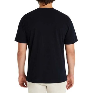 เสื้อยืดผู้ชายลายทางเสื้อยืดโอเวอร์ไซส์ธรรมดาเสื้อยืดคอกลมแขนสั้นลายทางโลโก้ตามสั่ง - Product Image 2