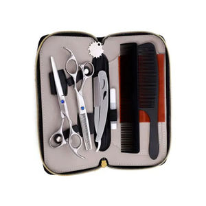 Top Trending Sharp Barber <b>Thinning</b> Shears Kit with <b>Mirror</b> Polish Stainless Steel Scissors Set Steel Handle Comb Lightweight - Product Image 1