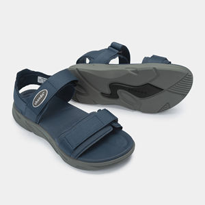 Sandales de sport pour hommes de couleur bleu foncé, à brides croisées, à bout ouvert, légères, en EVA, confortables - Product Image 1