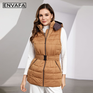 Veste d'hiver courte tendance pour femme, gilet à manches amovibles, ensemble deux pièces chaud et coupe-vent, manteau de mode, parka pour femme, vente en gros - Product Image 3