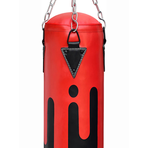 Saco de Boxeo de Cuero Personalizado, Saco de Arena de Algodón Pesado, Colgador de Cadena Ajustable, Giratorio Silencioso para Boxeo, Muay Thai, Gimnasio en Casa - Product Image 5