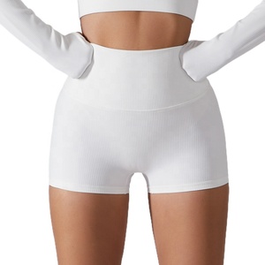 Women's Workout Training <b>Shorts</b> with Custom Logo Stretch Performance Fabric for <b>Gym</b> and Sports Use - Product Image 2