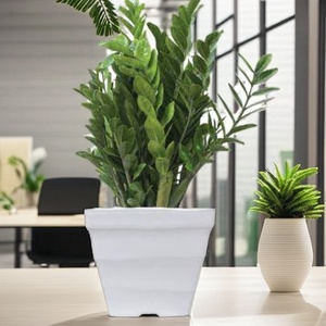 Maceta superventas para decorar el hogar y el jardín, maceta cuadrada ondulada con plástico de alta calidad - Product Image 2