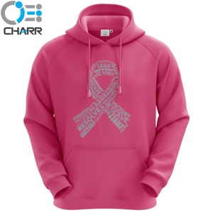 Sudadera con capucha personalizada de alta calidad, ropa deportiva transpirable con sublimación para concientización de cáncer de pecho - Product Image 3