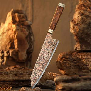 Cuchillo de Cocina Artesanal de Cobre Damasco con Hermoso Patrón de Acero en Capas, Mango Personalizado, Cuchillo Culinario Premium Hecho a Mano - Product Image 4