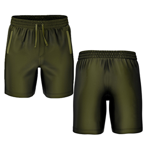 Pantalones Cortos Deportivos de Hombre, de Color Sólido, Tejidos en Poliéster, de Cintura Media, con Cordón Ajustable, Elásticos, de Secado Rápido, con Bolsillos, Estilo Casual - Product Image 4