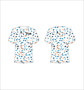 T-shirt à manches courtes pour homme, motif à pois, col rond, coupe classique, respirant, vêtement décontracté, impression numérique, jersey 100% polyester tricoté - Product Image 1