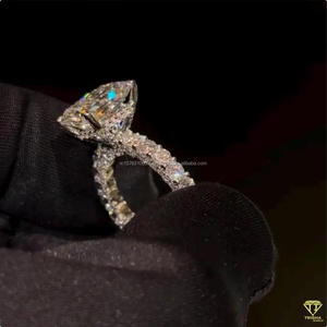 Bague de Fiançailles Vintage en Moissanite Taille Princesse, Diamant, Argent Sterling 925, Sertissage à Griffes, Bague de Mariage Discrète pour Femme, Cadeau - Product Image 3