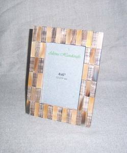 Nouvelles conceptions de cadres photo en corne faits à la main, best-seller, décoration intérieure, incrustation d'os, prix usine - Product Image 3