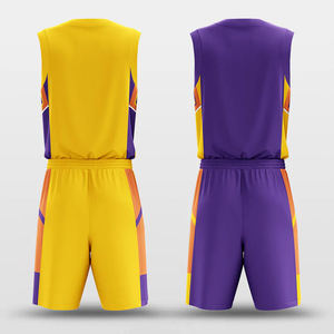 Ensemble d'uniformes de basketball pour hommes, légers, personnalisables, respirants, anti-humidité, séchage rapide, 100% polyester mesh, vente en gros - Product Image 4