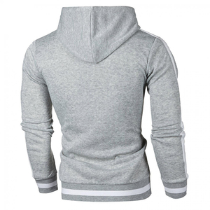 Survêtement en molleton brossé pour homme, mélange coton et polyester, intérieur thermique doux, sweat à capuche zippé, pantalon de jogging - Product Image 5