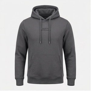Sudadera con Capucha de Forro Polar para Hombre North Approach, Corte Regular, Bolsillo Frontal, Estilo Casual para Otoño, Color Gris - Product Image 1