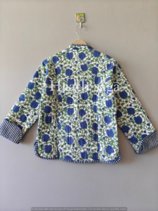 Cotton Handmade Reversible <b>Light</b> <b>Weight</b> Quilted Floral Printed Summer/Winter Full Sleeve <b>Jacket</b> - Product Image 3
