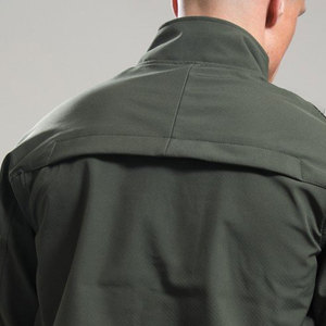 Chaqueta Softshell Verde Oliva para Hombre, Cuello Alto, Cierre de Cremallera, Resistente al Viento, Informal, para Otoño, Corte Regular, Exterior de Poliéster - Product Image 6