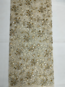 Colección Moderna Heritage 2026: Impresionante Tela de Encaje de 5 Yardas con Bordado y Trabajo Intrincado con Pedrería para Vestidos de Fiesta - Product Image 2