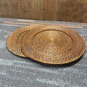 Trending Pattern 2026 Selling Rattan Charger Plate <b>Table</b> Top Decoration Plate Made by Indian Artician By UO Indian Manufacturer - Product Image 2