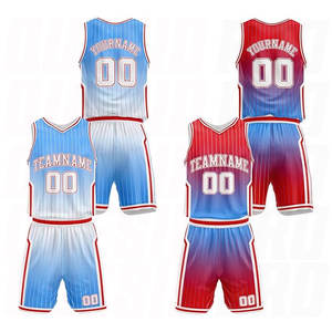 Ensembles de maillots de basket-ball personnalisés en polyester respirant avec logo imprimé, uniforme de basket-ball, dernier modèle de maillot de basket-ball, vêtements de sport d'équipe - Product Image 1