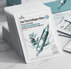 Korean Tea <b>Tree</b> Collagen Anti-Acne Pore Minimizing Purifying Ampoule Sheet Mask 30 Days Gauze Cell K-Beauty OEM - Product Image 2