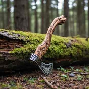 Tomahawks de Grado Industrial Forjados a Mano con Parte Trasera Plana, Cabeza de Acero de Alto Carbono, Mango de Madera de Fresno, Longitud de Cuchilla Personalizable, OEM/ODM - Product Image 4