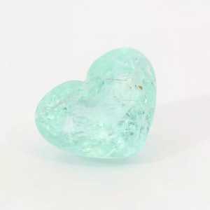 Pierre précieuse en tourmaline naturelle, taille cœur, bleu Mozambique, qualité excellente, rare, certifiée par un tiers, pierre brute pour bijoux fins - Product Image 2
