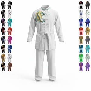 Uniforme de Artes Marciales de Primera Calidad, Bordado Personalizado, Traje de Entrenamiento Tradicional Ligero de Kung Fu y Tai Chi, Uniforme de Karate - Product Image 1
