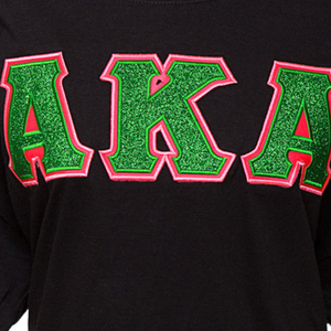 <b>Black</b> Glitter Flake Applique <b>Shirt</b> <b>Women</b> Sparkle Embroidered Short Sleeve T <b>Shirt</b> Casual Sorority Fashion Crew Neck - Product Image 6
