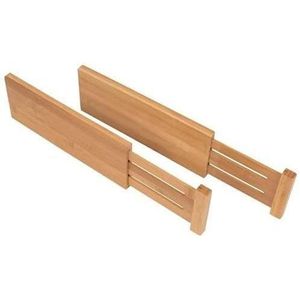 17\" 21.5\" Expandable Adjustable 6 Pack Bamboo <b>Drawer</b> <b>Organizers</b> Large Kitchen <b>Drawer</b> <b>Organizers</b> for Utensils Kitchen <b>Drawer</b> - Product Image 2