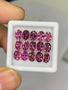 Lot de pierres précieuses en tourmaline, taille ovale facettée, pierres naturelles non montées, 3x5mm, 6x4mm, 7x5mm, 6x8mm, pour la création de bijoux - Product Image 6