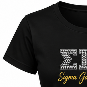 Camiseta Personalizada para Mujer de Sigma Gamma Rho, con Gráfico de Hermandad Griega, de Algodón, Manga Corta, Cuello Redondo, Informal, Venta al Por Mayor - Product Image 5