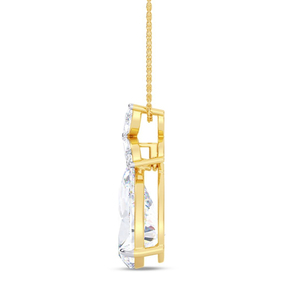Collier pendentif diamant taille poire plaqué or 18 carats, motif papillon, chaîne fine de luxe pour femme - Product Image 3